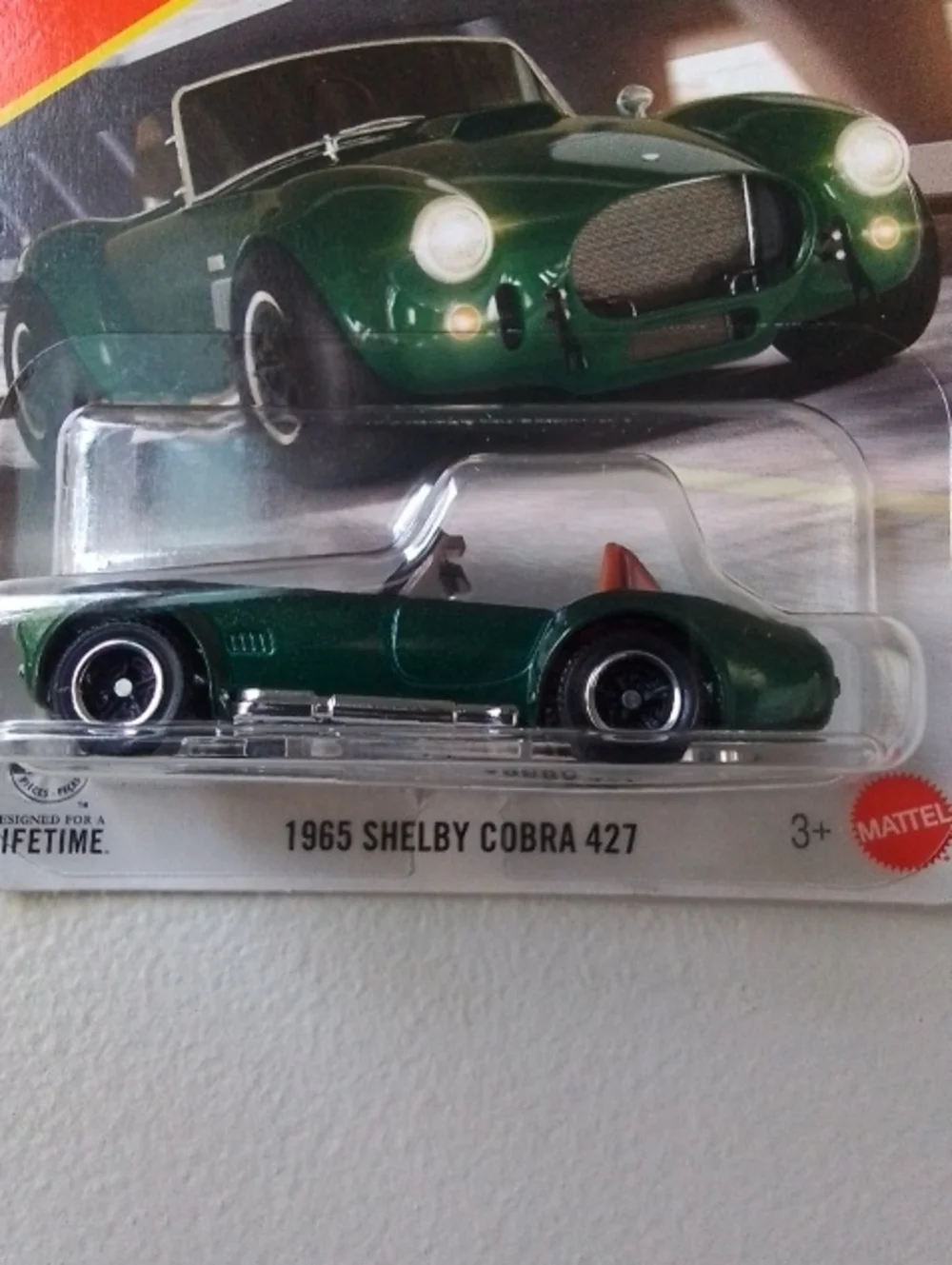 Mattel 1965 Shelby Cobra 427 Green Die-Cast Toy Car